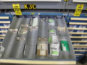 LISTA HEAVY DUTY 10-DRAWER PARTS CABINET W/ CONTENTS (W-50) LOADING & HANDLING FEE $25-